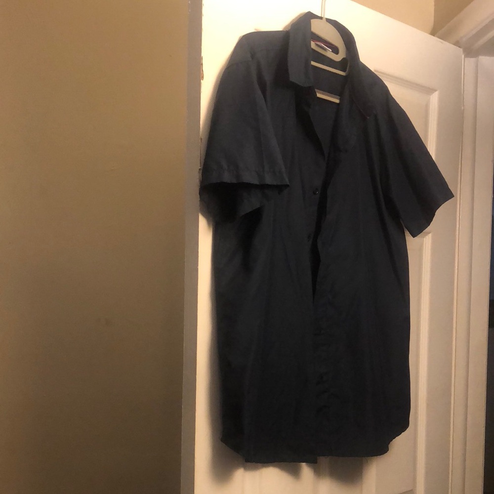 Navy Blue Short Sleeve Shirt
